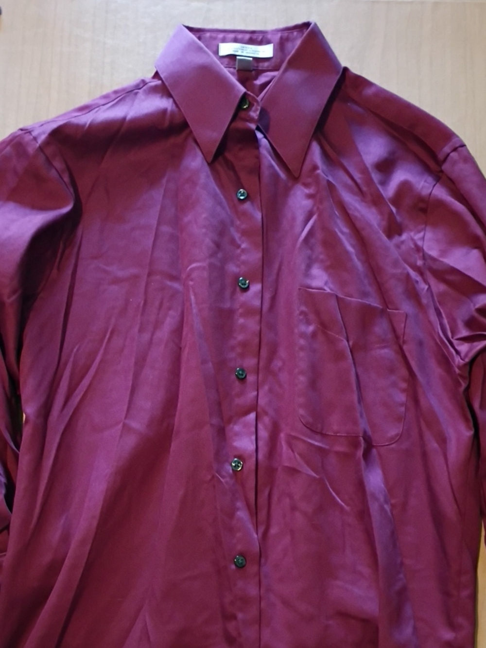 Geoffrey Beene Men's Wine Button-Up Dress Shirt